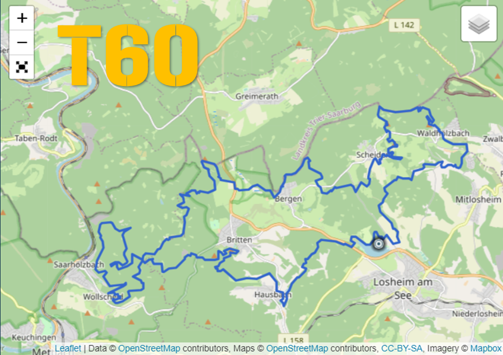 Hartfüsslertrail 58 km Strecke
